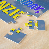 Rainbow Look "20" & "HAPPY BIRTHDAY", Cloudy Sky Puzzle (Seite)