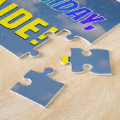 Rainbow Look "24" & "HAPPY BIRTHDAY", Cloudy Sky Puzzle (Seite)