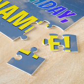 Rainbow Look "28" & "HAPPY BIRTHDAY", Cloudy Sky Puzzle (Seite)