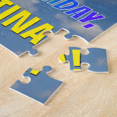 Rainbow Look "40" & "HAPPY BIRTHDAY", Cloudy Sky Puzzle (Seite)