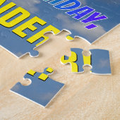 Rainbow Look "46" & "HAPPY BIRTHDAY", Cloudy Sky Puzzle (Seite)