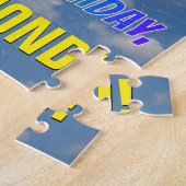 Rainbow Look "47" & "HAPPY BIRTHDAY", Cloudy Sky Puzzle (Seite)