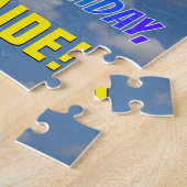 Rainbow Look "48" & "HAPPY BIRTHDAY", Cloudy Sky Puzzle (Seite)