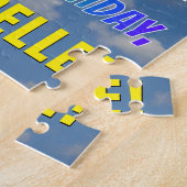 Rainbow Look "61" & "HAPPY BIRTHDAY", Cloudy Sky Puzzle (Seite)