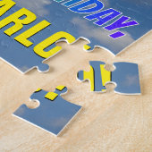 Rainbow Look "63" & "HAPPY BIRTHDAY", Cloudy Sky Puzzle (Seite)