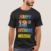 Rainbow Look GLÜCKLICH 13. GEBURTSTAG + Individuel T-Shirt (Vorderseite)