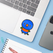 Rainbow Lorikeet Aufkleber (Laptop mit iPhone)