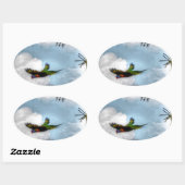 RAINBOW LORIKEET AUSTRALIA ART EFFEKTS OVALER AUFKLEBER (Blatt)