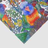 Rainbow Lorikeet Botanischer Garten Seidenpapier (Detail)
