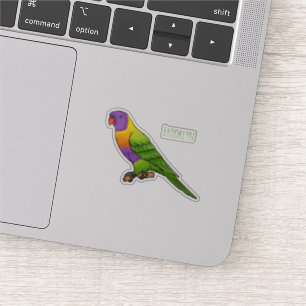 Rainbow-Lorikeet-Cartoon Aufkleber