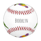 Rainbow-Lorikeet-Cartoon Baseball (Rückseite)