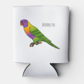 Rainbow-Lorikeet-Cartoon Dosenkühler (Vorderseite)