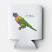Rainbow-Lorikeet-Cartoon Dosenkühler (Rückseite)