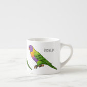 Rainbow-Lorikeet-Cartoon Espressotasse (Rechts)