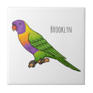 Rainbow-Lorikeet-Cartoon Fliese