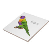 Rainbow-Lorikeet-Cartoon Fliese (Seite)