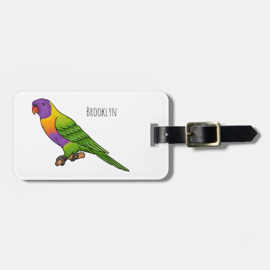 Rainbow-Lorikeet-Cartoon Gepäckanhänger (Vorderseite horizontal)