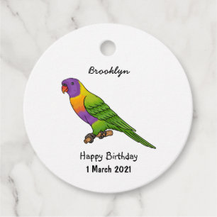 Rainbow-Lorikeet-Cartoon Geschenkanhänger
