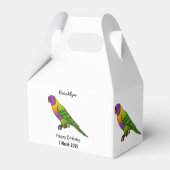 Rainbow-Lorikeet-Cartoon Geschenkschachtel (Rückseite)