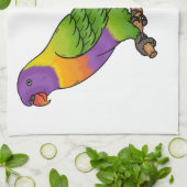 Rainbow-Lorikeet-Cartoon Geschirrtuch (Gefaltet)