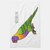 Rainbow-Lorikeet-Cartoon Geschirrtuch (Vertikal)