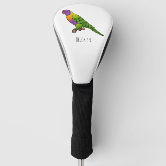 Rainbow-Lorikeet-Cartoon Golf Headcover (Vorderseite)