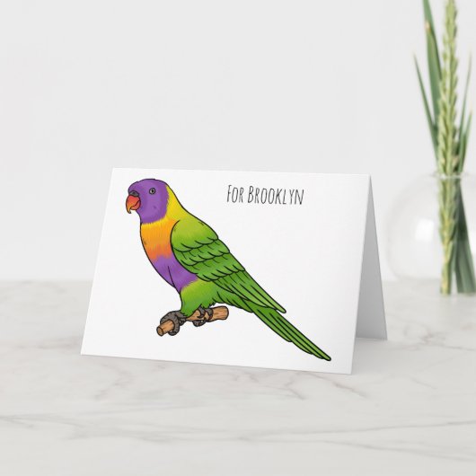 Rainbow-Lorikeet-Cartoon Karte (Vorderseite)