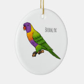 Rainbow-Lorikeet-Cartoon  Keramik Ornament (Rechts)