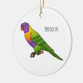 Rainbow-Lorikeet-Cartoon  Keramik Ornament (Links)