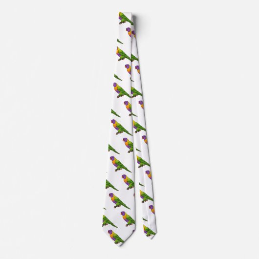Rainbow-Lorikeet-Cartoon Krawatte (Vorderseite)