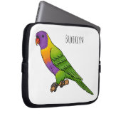 Rainbow-Lorikeet-Cartoon Laptopschutzhülle (Vorne Rechts)
