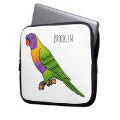 Rainbow-Lorikeet-Cartoon Laptopschutzhülle (Vorderseite Links)