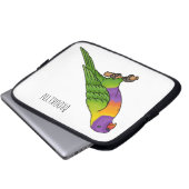 Rainbow-Lorikeet-Cartoon Laptopschutzhülle (Vorne Knopf)