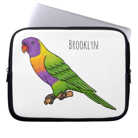 Rainbow-Lorikeet-Cartoon Laptopschutzhülle (Vorderseite)