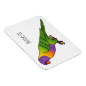 Rainbow-Lorikeet-Cartoon Magnet (Rechte Seite)