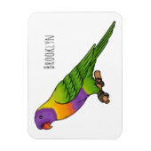 Rainbow-Lorikeet-Cartoon Magnet (Vertikal)