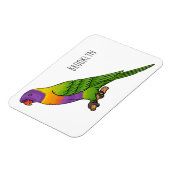 Rainbow-Lorikeet-Cartoon Magnet (Linke Seite)
