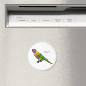 Rainbow-Lorikeet-Cartoon Magnet (In Situ (Geschirrspüler))