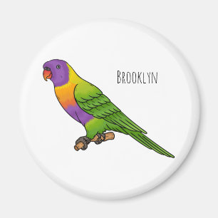 Rainbow-Lorikeet-Cartoon Magnet