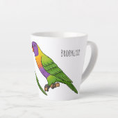 Rainbow-Lorikeet-Cartoon Milchtasse (Rechte Ecke)