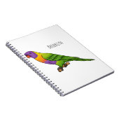 Rainbow-Lorikeet-Cartoon Notizblock (Rechte Seite)