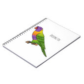Rainbow-Lorikeet-Cartoon Notizblock (Linke Seite)