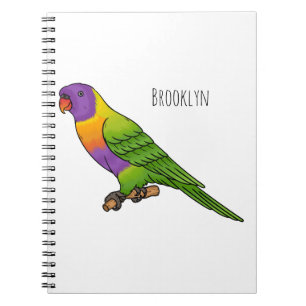 Rainbow-Lorikeet-Cartoon Notizblock