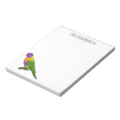 Rainbow-Lorikeet-Cartoon Notizblock (Rotiert)