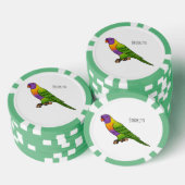 Rainbow-Lorikeet-Cartoon Pokerchips (Stapel)