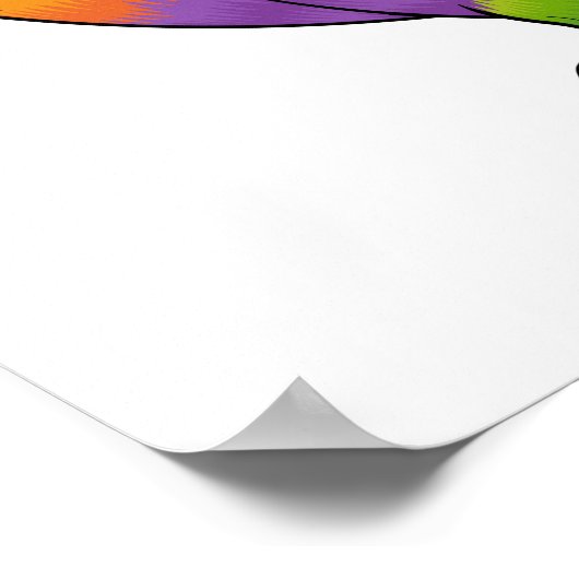 Rainbow-Lorikeet-Cartoon Poster (Ecke)