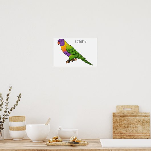 Rainbow-Lorikeet-Cartoon Poster (Küche)