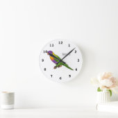 Rainbow-Lorikeet-Cartoon Runde Wanduhr (Zuhause)