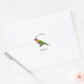 Rainbow-Lorikeet-Cartoon Runder Aufkleber (Umschlag)