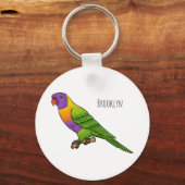 Rainbow-Lorikeet-Cartoon Schlüsselanhänger (Vorderseite)
